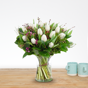 tulpenboeket wit